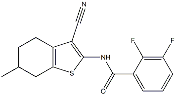 N-(3-cyano-6-methyl-4,5,6,7-tetrahydro-1-benzothien-2-yl)-2,3-difluorobenzamide Struktur