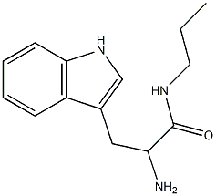 2-amino-3-(1H-indol-3-yl)-N-propylpropanamide Struktur