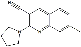 7-methyl-2-pyrrolidin-1-ylquinoline-3-carbonitrile Struktur