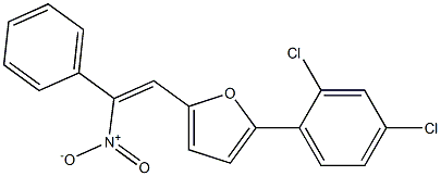 2-(2,4-dichlorophenyl)-5-(2-nitro-2-phenylvinyl)furan Struktur