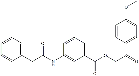 2-(4-methoxyphenyl)-2-oxoethyl 3-[(phenylacetyl)amino]benzoate Struktur