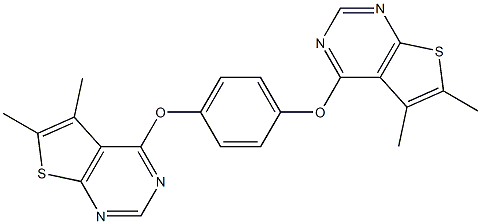 4-{4-[(5,6-dimethylthieno[2,3-d]pyrimidin-4-yl)oxy]phenoxy}-5,6-dimethylthieno[2,3-d]pyrimidine Struktur