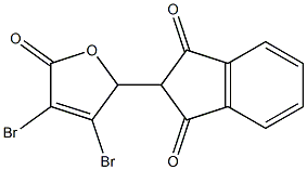 2-(3,4-dibromo-5-oxo-2,5-dihydro-2-furanyl)-1H-indene-1,3(2H)-dione Struktur