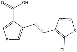 4-[2-(2-chloro-3-thienyl)vinyl]-3-thiophenecarboxylic acid Struktur