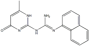 N-(6-methyl-4-oxo-1,4-dihydro-2-pyrimidinyl)-N''-(1-naphthyl)guanidine Struktur