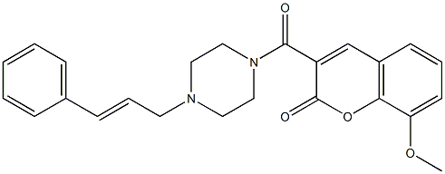 3-[(4-cinnamyl-1-piperazinyl)carbonyl]-8-methoxy-2H-chromen-2-one Struktur