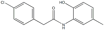 2-(4-chlorophenyl)-N-(2-hydroxy-5-methylphenyl)acetamide Struktur