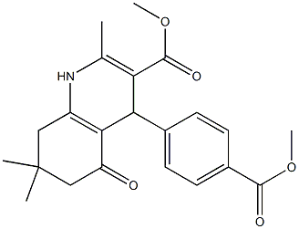 methyl 2,7,7-trimethyl-4-{4-[(methyloxy)carbonyl]phenyl}-5-oxo-1,4,5,6,7,8-hexahydroquinoline-3-carboxylate Struktur