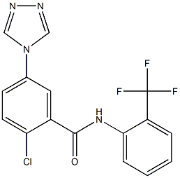 2-chloro-5-(4H-1,2,4-triazol-4-yl)-N-[2-(trifluoromethyl)phenyl]benzamide Struktur