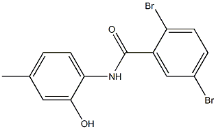 2,5-dibromo-N-(2-hydroxy-4-methylphenyl)benzamide Struktur