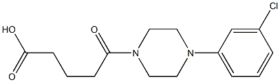 5-[4-(3-chlorophenyl)-1-piperazinyl]-5-oxopentanoic acid Struktur