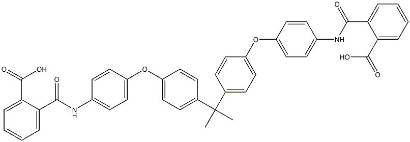 2-[(4-{4-[1-(4-{4-[(2-carboxybenzoyl)amino]phenoxy}phenyl)-1-methylethyl]phenoxy}anilino)carbonyl]benzoic acid Struktur