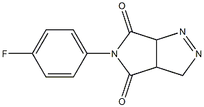 5-(4-fluorophenyl)-3a,6a-dihydropyrrolo[3,4-c]pyrazole-4,6(3H,5H)-dione Struktur