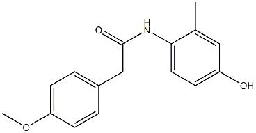 N-(4-hydroxy-2-methylphenyl)-2-(4-methoxyphenyl)acetamide Struktur