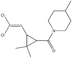 1-{[3-(2,2-dichloroethenyl)-2,2-dimethylcyclopropyl]carbonyl}-4-methylpiperidine Struktur