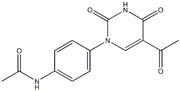 N-[4-(5-acetyl-2,4-dioxo-3,4-dihydro-1(2H)-pyrimidinyl)phenyl]acetamide Struktur