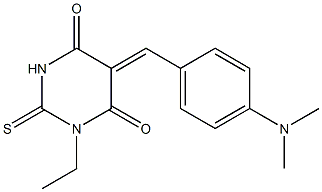 5-[4-(dimethylamino)benzylidene]-1-ethyl-2-thioxodihydro-4,6(1H,5H)-pyrimidinedione Struktur