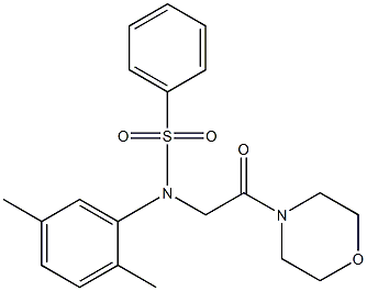 N-(2,5-dimethylphenyl)-N-[2-(4-morpholinyl)-2-oxoethyl]benzenesulfonamide Struktur