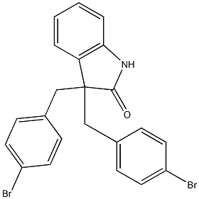 3,3-bis(4-bromobenzyl)-1,3-dihydro-2H-indol-2-one Struktur