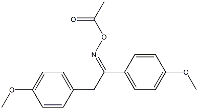 1,2-bis(4-methoxyphenyl)ethanone O-acetyloxime Struktur