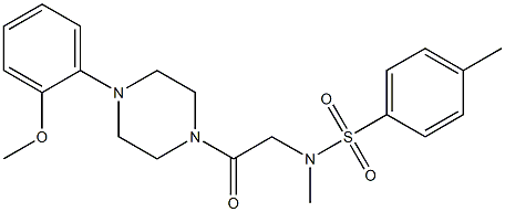 N-{2-[4-(2-methoxyphenyl)-1-piperazinyl]-2-oxoethyl}-N,4-dimethylbenzenesulfonamide Struktur