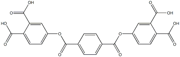 4-{[(4-{[(3,4-dicarboxyphenyl)oxy]carbonyl}phenyl)carbonyl]oxy}benzene-1,2-dicarboxylic acid Struktur