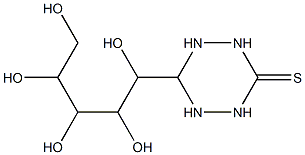 6-(1,2,3,4,5-pentahydroxypentyl)-1,2,4,5-tetraazinane-3-thione Struktur