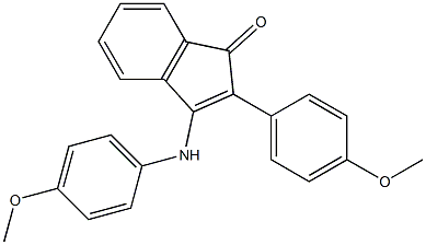 3-(4-methoxyanilino)-2-(4-methoxyphenyl)-1H-inden-1-one Struktur