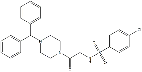 N-[2-(4-benzhydryl-1-piperazinyl)-2-oxoethyl]-4-chlorobenzenesulfonamide Struktur