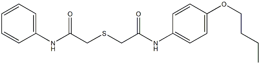 2-[(2-anilino-2-oxoethyl)sulfanyl]-N-(4-butoxyphenyl)acetamide Struktur