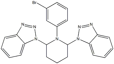 1-[6-(1H-1,2,3-benzotriazol-1-yl)-1-(3-bromophenyl)-2-piperidinyl]-1H-1,2,3-benzotriazole Struktur