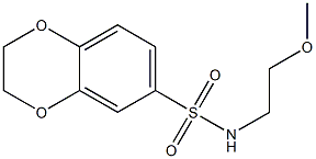 N-(2-methoxyethyl)-2,3-dihydro-1,4-benzodioxine-6-sulfonamide Struktur