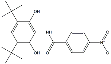 N-(3,5-ditert-butyl-2,6-dihydroxyphenyl)-4-nitrobenzamide Struktur