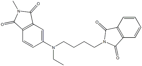 5-[[4-(1,3-dioxo-1,3-dihydro-2H-isoindol-2-yl)butyl](ethyl)amino]-2-methyl-1H-isoindole-1,3(2H)-dione Struktur