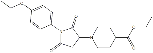 ethyl 1-[1-(4-ethoxyphenyl)-2,5-dioxo-3-pyrrolidinyl]-4-piperidinecarboxylate Struktur