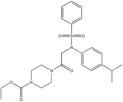 ethyl 4-{[4-isopropyl(phenylsulfonyl)anilino]acetyl}piperazine-1-carboxylate Struktur