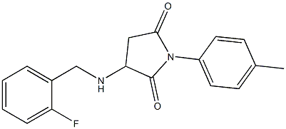 3-[(2-fluorobenzyl)amino]-1-(4-methylphenyl)-2,5-pyrrolidinedione Struktur