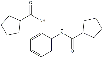 N-{2-[(cyclopentylcarbonyl)amino]phenyl}cyclopentanecarboxamide Struktur