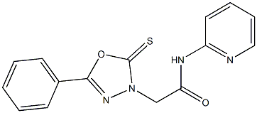 2-(5-phenyl-2-thioxo-1,3,4-oxadiazol-3(2H)-yl)-N-(2-pyridinyl)acetamide Struktur