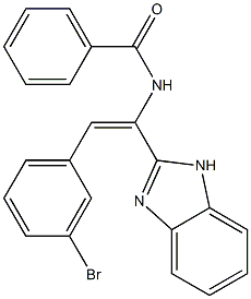 N-[1-(1H-benzimidazol-2-yl)-2-(3-bromophenyl)vinyl]benzamide Struktur