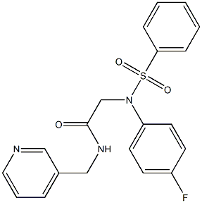 2-[4-fluoro(phenylsulfonyl)anilino]-N-(3-pyridinylmethyl)acetamide Struktur