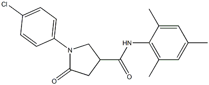 1-(4-chlorophenyl)-N-mesityl-5-oxo-3-pyrrolidinecarboxamide Struktur