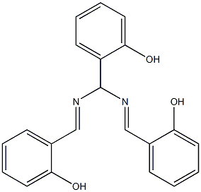 2-{bis[(2-hydroxybenzylidene)amino]methyl}phenol Struktur