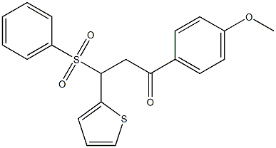 1-(4-methoxyphenyl)-3-(phenylsulfonyl)-3-thien-2-ylpropan-1-one Struktur