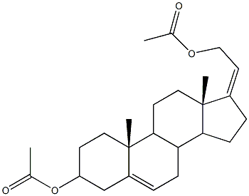 21-(acetyloxy)pregna-5,17-dien-3-yl acetate Struktur