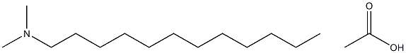 Dimethyl dodecyl amine acetate Struktur