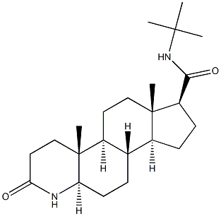 (5alpha,17beta)-N-(1,1-dimethyl ethyl)-3-oxo-4-aza androstane-17-carboxamide Struktur