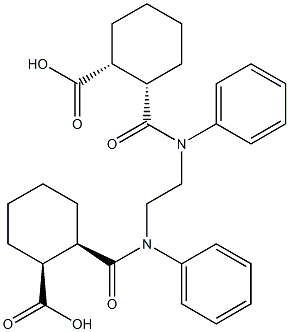 (1R,2S)-2-({[2-({[(1R,2S)-2-carboxycyclohexyl]carbonyl}anilino)ethyl]anilino}carbonyl)cyclohexanecarboxylic acid Struktur