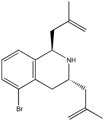 (1R,3R)-5-bromo-1,3-bis(2-methyl-2-propenyl)-1,2,3,4-tetrahydroisoquinoline Struktur