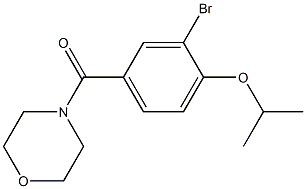 (3-bromo-4-isopropoxyphenyl)(4-morpholinyl)methanone Struktur